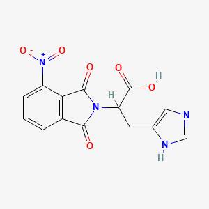 molecular formula C14H10N4O6 B2683058 3-(1H-imidazol-4-yl)-2-(4-nitro-1,3-dioxoisoindolin-2-yl)propanoic acid CAS No. 896679-96-2