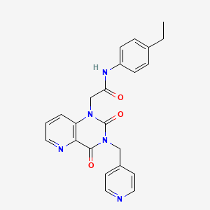 molecular formula C23H21N5O3 B2683061 2-(2,4-二氧代-3-(吡啶-4-基甲基)-3,4-二氢吡咯并[3,2-d]嘧啶-1(2H)-基)-N-(4-乙基苯基)乙酰胺 CAS No. 941953-50-0