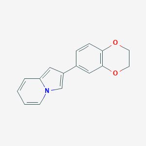 molecular formula C16H13NO2 B2683063 2-(2,3-Dihydro-1,4-benzodioxin-6-yl)indolizine CAS No. 306280-48-8