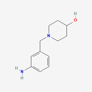 molecular formula C12H18N2O B2683068 1-[(3-Aminophenyl)methyl]piperidin-4-ol CAS No. 1016757-84-8