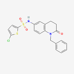 molecular formula C20H17ClN2O3S2 B2683081 N-(1-苄基-2-氧代-1,2,3,4-四氢喹啉-6-基)-5-氯噻吩-2-磺酰胺 CAS No. 941954-93-4