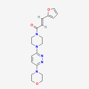 molecular formula C19H23N5O3 B2683082 (E)-3-(furan-2-yl)-1-(4-(6-morpholinopyridazin-3-yl)piperazin-1-yl)prop-2-en-1-one CAS No. 902514-15-2