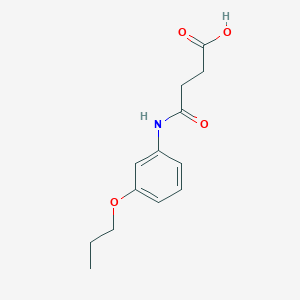 molecular formula C13H17NO4 B268309 4-Oxo-4-(3-propoxyanilino)butanoic acid 