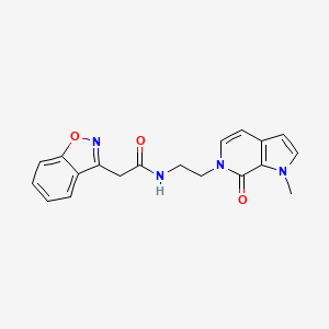molecular formula C19H18N4O3 B2683093 2-(苯并[d]异噁唑-3-基)-N-(2-(1-甲基-7-氧代-1H-吡咯并[2,3-c]吡咯-6(7H)-基)乙基)乙酰胺 CAS No. 2034531-75-2