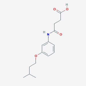 molecular formula C15H21NO4 B268310 4-{[3-(3-Methylbutoxy)phenyl]amino}-4-oxobutanoic acid 