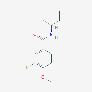 molecular formula C12H16BrNO2 B268311 3-bromo-N-(sec-butyl)-4-methoxybenzamide 