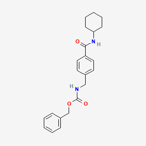molecular formula C22H26N2O3 B2683119 benzyl N-{4-[(cyclohexylamino)carbonyl]benzyl}carbamate CAS No. 477847-74-8