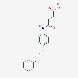 molecular formula C18H25NO4 B268312 4-[4-(2-Cyclohexylethoxy)anilino]-4-oxobutanoic acid 