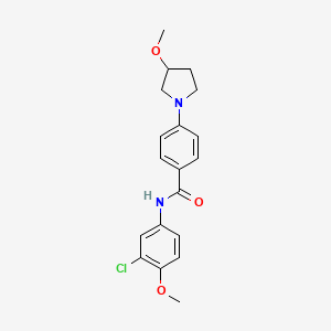 molecular formula C19H21ClN2O3 B2683122 N-(3-chloro-4-methoxyphenyl)-4-(3-methoxypyrrolidin-1-yl)benzamide CAS No. 1797873-31-4