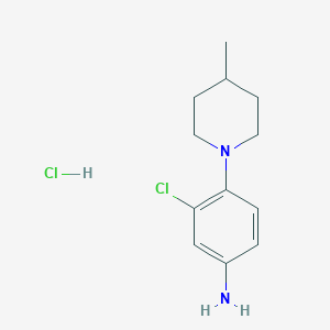 molecular formula C12H18Cl2N2 B2683126 3-氯-4-(4-甲基哌嗪-1-基)苯胺 盐酸盐 CAS No. 1431965-45-5