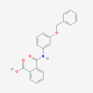 molecular formula C21H17NO4 B268313 2-{[3-(Benzyloxy)anilino]carbonyl}benzoic acid 