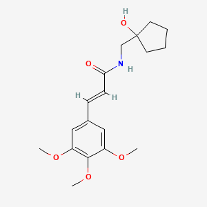 molecular formula C18H25NO5 B2683133 (E)-N-((1-hydroxycyclopentyl)methyl)-3-(3,4,5-trimethoxyphenyl)acrylamide CAS No. 1251711-15-5