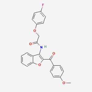 molecular formula C24H18FNO5 B2683134 2-(4-fluorophenoxy)-N-[2-(4-methoxybenzoyl)-1-benzofuran-3-yl]acetamide CAS No. 378763-34-9