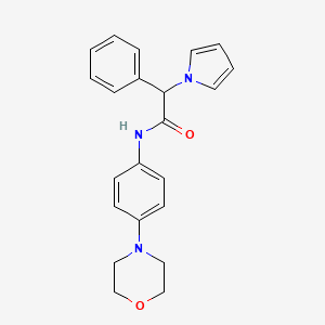 molecular formula C22H23N3O2 B2683137 N-(4-morpholinophenyl)-2-phenyl-2-(1H-pyrrol-1-yl)acetamide CAS No. 1286695-35-9