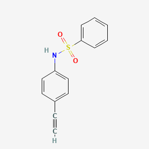 molecular formula C14H11NO2S B2683139 N-(4-乙炔基苯基)苯磺酰胺 CAS No. 383147-75-9