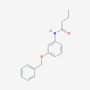molecular formula C17H19NO2 B268314 N-[3-(benzyloxy)phenyl]butanamide 