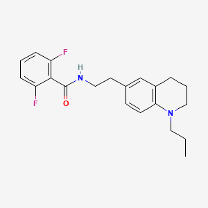 molecular formula C21H24F2N2O B2683149 2,6-difluoro-N-(2-(1-propyl-1,2,3,4-tetrahydroquinolin-6-yl)ethyl)benzamide CAS No. 955790-86-0