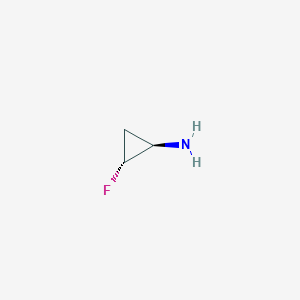 molecular formula C3H6FN B2683158 2alpha-Fluorocyclopropane-1beta-amine CAS No. 151679-93-5