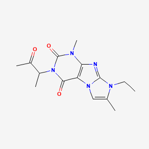 molecular formula C15H19N5O3 B2683163 6-Ethyl-4,7-dimethyl-2-(3-oxobutan-2-yl)purino[7,8-a]imidazole-1,3-dione CAS No. 876671-37-3