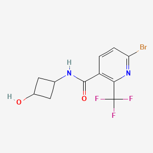 molecular formula C11H10BrF3N2O2 B2683167 6-Bromo-N-(3-hydroxycyclobutyl)-2-(trifluoromethyl)pyridine-3-carboxamide CAS No. 2361587-49-5