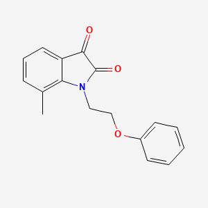 molecular formula C17H15NO3 B2683168 7-甲基-1-(2-苯氧基乙基)吲哚-2,3-二酮 CAS No. 620932-09-4