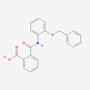 molecular formula C21H17NO4 B268318 2-{[2-(Benzyloxy)anilino]carbonyl}benzoic acid 