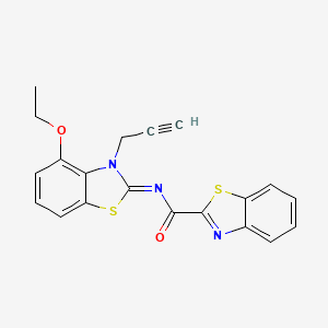 molecular formula C20H15N3O2S2 B2683181 (Z)-N-(4-ethoxy-3-(prop-2-yn-1-yl)benzo[d]thiazol-2(3H)-ylidene)benzo[d]thiazole-2-carboxamide CAS No. 868377-75-7
