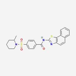 molecular formula C24H23N3O3S2 B2683191 4-((2-methylpiperidin-1-yl)sulfonyl)-N-(naphtho[2,1-d]thiazol-2-yl)benzamide CAS No. 683259-84-9