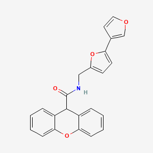 molecular formula C23H17NO4 B2683193 N-([2,3'-联噻吩]-5-基甲基)-9H-黄酮-9-甲酰胺 CAS No. 2034254-94-7
