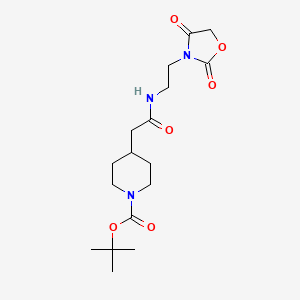 Tert-butyl 4-(2-((2-(2,4-dioxooxazolidin-3-yl)ethyl)amino)-2-oxoethyl)piperidine-1-carboxylate
