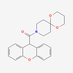 molecular formula C22H23NO4 B2683209 1,5-二氧杂-9-氮杂螺[5.5]十一碳-9-基(9H-黄色素-9-基)甲酮 CAS No. 1351632-42-2