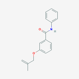 molecular formula C17H17NO2 B268321 3-[(2-methyl-2-propenyl)oxy]-N-phenylbenzamide 