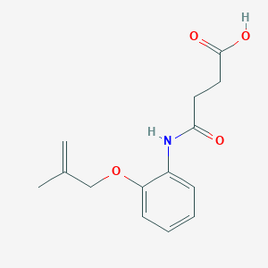 molecular formula C14H17NO4 B268323 4-{2-[(2-Methyl-2-propenyl)oxy]anilino}-4-oxobutanoic acid 