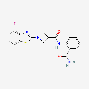 N-(2-carbamoylphenyl)-1-(4-fluorobenzo[d]thiazol-2-yl)azetidine-3-carboxamide