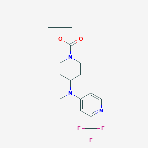 molecular formula C17H24F3N3O2 B2683256 Tert-butyl 4-[methyl-[2-(trifluoromethyl)pyridin-4-yl]amino]piperidine-1-carboxylate CAS No. 2380188-80-5