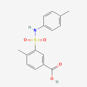 molecular formula C15H15NO4S B2683275 4-Methyl-3-[(4-methylphenyl)sulfamoyl]benzoic acid CAS No. 104941-65-3