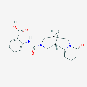 molecular formula C19H19N3O4 B2683276 2-{[(1S,9S)-6-氧代-7,11-二氮杂三环[7.3.1.0,2,7]十三-11-甲酰基]氨基}苯甲酸 CAS No. 1820575-97-0