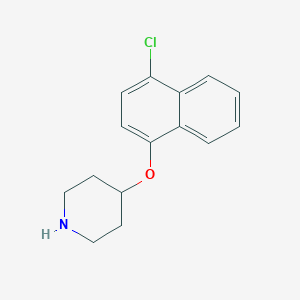 molecular formula C15H16ClNO B268328 4-[(4-Chloronaphthalen-1-yl)oxy]piperidine 