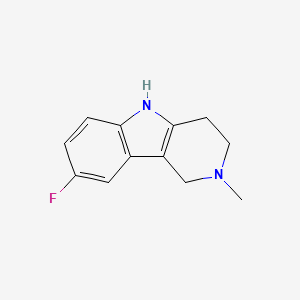 molecular formula C12H13FN2 B2683285 8-氟-2-甲基-2,3,4,5-四氢-1H-吡啶并[4,3-b]吲哚 CAS No. 64368-85-0