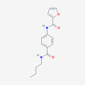 molecular formula C16H18N2O3 B268329 N-{4-[(butylamino)carbonyl]phenyl}-2-furamide 