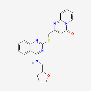 2-[[4-(Oxolan-2-ylmethylamino)quinazolin-2-yl]sulfanylmethyl]pyrido[1,2-a]pyrimidin-4-one