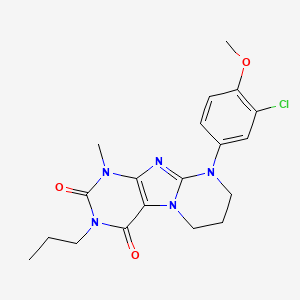 9-(3-chloro-4-methoxyphenyl)-1-methyl-3-propyl-7,8-dihydro-6H-purino[7,8-a]pyrimidine-2,4-dione