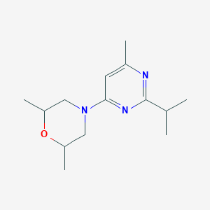 molecular formula C14H23N3O B2683307 4-(2-Isopropyl-6-methyl-4-pyrimidinyl)-2,6-dimethylmorpholine CAS No. 691873-28-6
