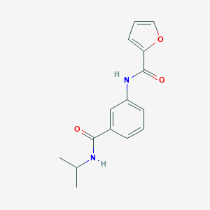 molecular formula C15H16N2O3 B268331 N-{3-[(isopropylamino)carbonyl]phenyl}-2-furamide 