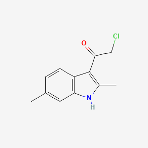 molecular formula C12H12ClNO B2683312 2-氯-1-(2,6-二甲基-1H-吲哚-3-基)乙酮 CAS No. 842971-79-3
