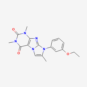 molecular formula C18H19N5O3 B2683313 8-(3-ethoxyphenyl)-1,3,7-trimethyl-1H-imidazo[2,1-f]purine-2,4(3H,8H)-dione CAS No. 949245-11-8