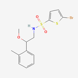molecular formula C14H16BrNO3S2 B2683316 5-bromo-N-(2-methoxy-2-(o-tolyl)ethyl)thiophene-2-sulfonamide CAS No. 1797898-55-5