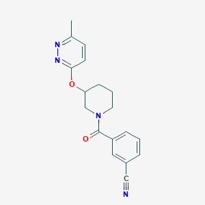 3-(3-((6-Methylpyridazin-3-yl)oxy)piperidine-1-carbonyl)benzonitrile