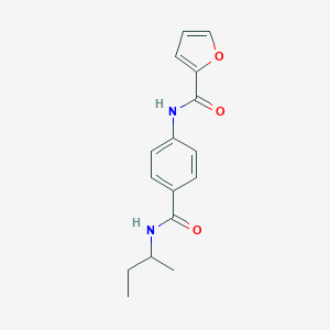 molecular formula C16H18N2O3 B268332 N-{4-[(sec-butylamino)carbonyl]phenyl}-2-furamide 