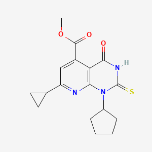 Methyl 1-cyclopentyl-7-cyclopropyl-2-mercapto-4-oxo-1,4-dihydropyrido[2,3-D]pyrimidine-5-carboxylate